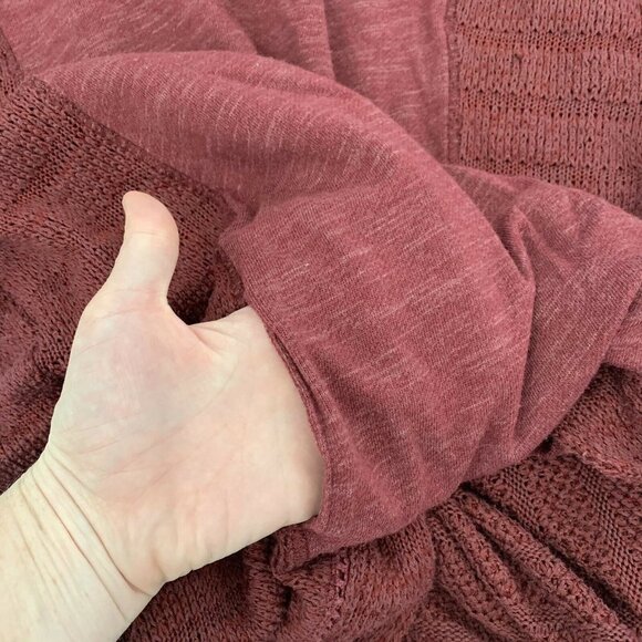 Lucky Brand Maroon Mock Turtle Neck Womans Sweater - Picture 5 of 7